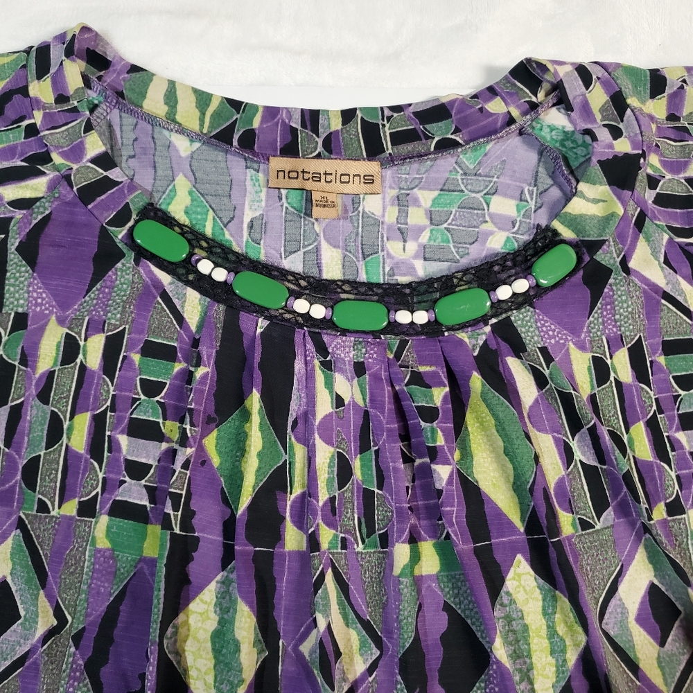 Notations Multicolor Geometric Tunic - Picture 6 of 9